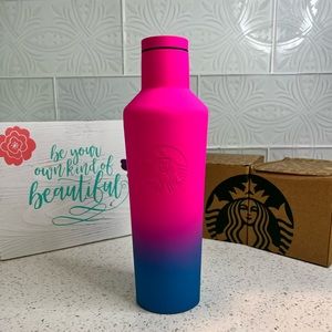 Starbucks CorkCicle Soft Touch Summer Pink/Blue SS Kettle Water Bottle